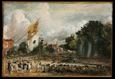 Die Feier in East Bergholt des Friedens von 1814, der in Paris zwischen Frankreich und den Alliierten Mächten geschlossen wurde von John Constable